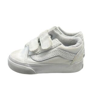 Vans Old Skool V White Sneaker Size 4 Infant/Toddler
